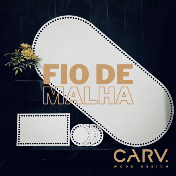 Base  Fio de Malha / Trapilho - (Retangular com Raio 72X35) - Image 2