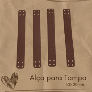 Alça em Pele para Tampa (16X2cm) Browm