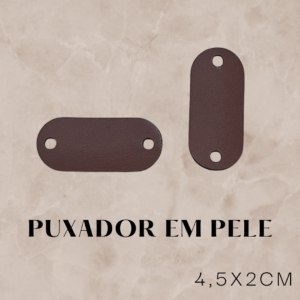 Puxador em pele ( PELE ) 4.5X2cm