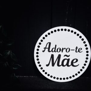 Guirlanda para Trapilho (Adoro-te MÃE) 20cm - Gravado